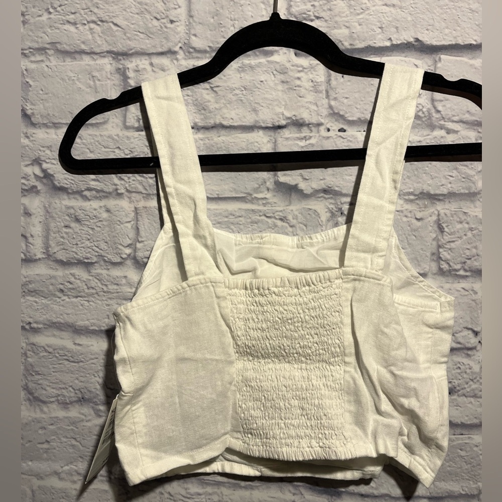 New BP Button Up Linen Crop Top XS - Picture 4 of 4